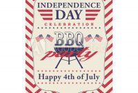 Happy 4Th Of July Bbq Grill Poster. Template For Fourth Of inside 4Th Of July Menu Template