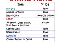 Image Result For Concession Stand Menu Template Word in Concession Stand Menu Template