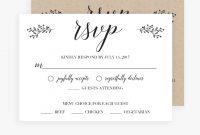 Invitation Paper Place Menu Card – Rsvp Cards For Wedding for Wedding Rsvp Menu Choice Template