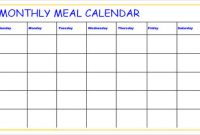 Meal Calendar Templates – 10+ Free Word, Pdf Format Download with regard to Menu Schedule Template