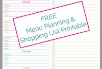 Meal Planner Printable | The Happier Homemaker within Menu Planner With Grocery List Template