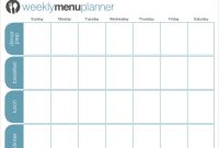 Menu Planner Pdf – Alronda with Menu Schedule Template