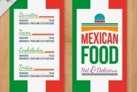 Menu Template With Mexican Colors | Free Vector throughout Mexican Menu Template Free Download