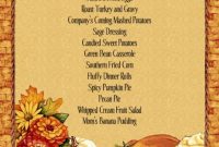 Menu Templates Free Download Thanksgiving | Thanksgiving inside Thanksgiving Menu Template Printable