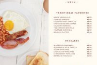 Modern Continental Breakfast Menu | Меню Завтрака, Еда, Меню with Breakfast Menu Template Word