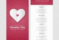 Modern Valentine Menu Template | Free Vector in Valentine Menu Templates Free