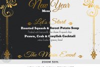 New Year Menu Templatenora & Lionel Laboureur On Dribbble in New Years Eve Menu Template