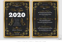 New Year Menu Templatenora & Lionel Laboureur On Dribbble within New Years Eve Menu Template