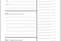 Party Planning Tips And Printable Checklist | Party Planning for Menu Checklist Template