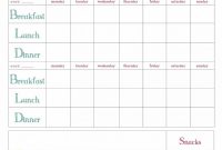 Plan Templates Monthly Meal Planning Template Within with regard to Breakfast Lunch Dinner Menu Template