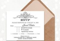Printable Rsvp Card Menu Choices Editable Instant Download in Wedding Rsvp Menu Choice Template