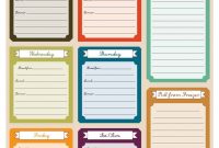Printable Weekly Meal Planners pertaining to Menu Planner With Grocery List Template