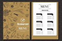 Restaurant Menu Template Free Vector Download (22,282 Free inside Free Printable Restaurant Menu Templates