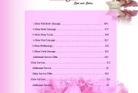 Salon Menu Price List Templates – 9 Free Templates throughout Salon Menu Templates