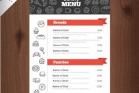 Sketches Bakery Products Menu Template | Free Vector within Product Menu Template