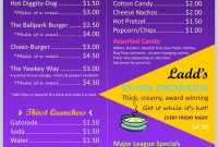 Snack Shack | Concession Stand Menu, Snack Stand, Concession with Concession Stand Menu Template