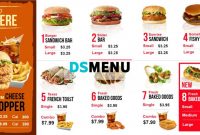 Snacks Signage Menuboard Design From Dsmenu throughout Digital Menu Templates Free