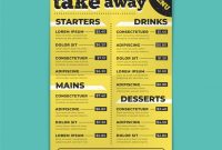 Take Away Restaurant Menu Template | Free Vector intended for Takeaway Menu Template Free