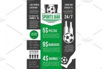 Vector Menu Poster For Soccer Bar Or Football Pub regarding Football Menu Templates