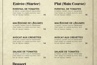 Vintage French Cafe Menu Template | French Cafe Menu, Cafe for French Cafe Menu Template