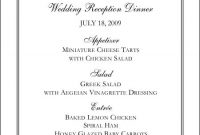 Wedding Menu Templates | Perfect And Easy Menus For Your Big Day in Free Printable Menu Templates For Wedding