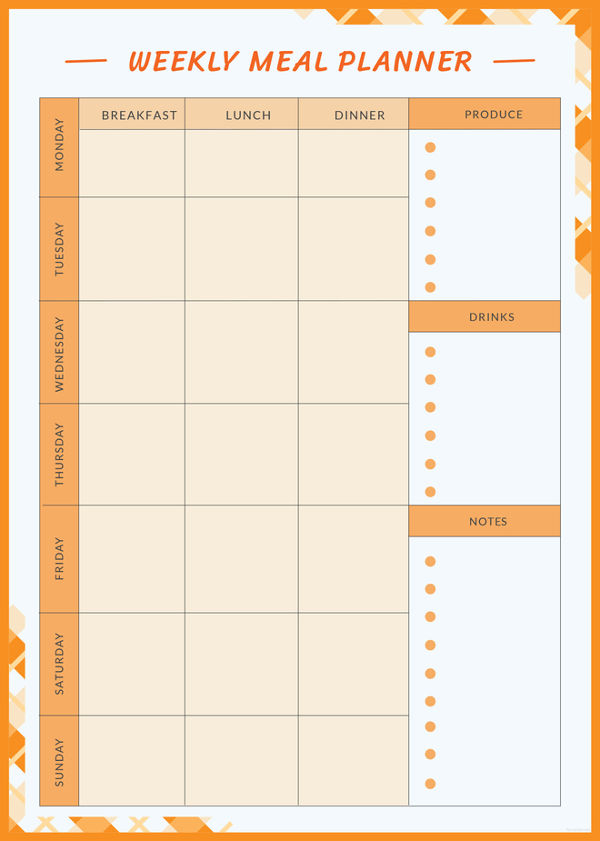 Weekly Meal Planner Template – 9+ Free Pdf, Word Documents inside ...