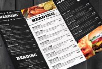 Well Designed Menu Templates For Restaurants In Need with regard to To Go Menu Template