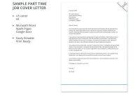 11+ Part-Time Job Cover Letter Templates – Free Sample with Google Cover Letter Template