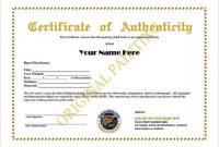 12+ Certificate Of Authenticity Templates – Word Excel Samples for Letter Of Authenticity Template
