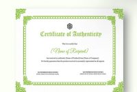 19+ Certificate Of Authenticity Templates In Ai | Indesign pertaining to Letter Of Authenticity Template