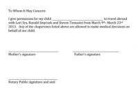25+ Notarized Letter Templates & Samples (Writing Guidelines) with Notarized Letter Template For Child Travel