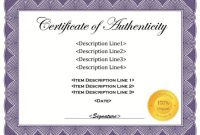 37 Certificate Of Authenticity Templates (Art, Car for Letter Of Authenticity Template