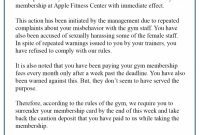 6+ Free Sample Cancellation Letter Template For Gym Membership in Gym Membership Cancellation Letter Template Free