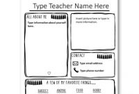 Black And White Editable Meet The Teacher Letter Template Free with Meet The Teacher Letter Template