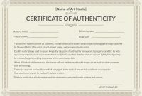 Certificate Of Authenticity Photography Template Unique inside Letter Of Authenticity Template