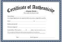 Certificate Of Authenticity Template (1 (With Images) | Free for Letter Of Authenticity Template