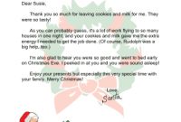 Children Who Left Cookies And Milk For Santa Will Appreciate with Secret Santa Letter Template