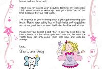 Children's Personalized Tooth Fairydianesdigitaldesigns with Tooth Fairy Letter Template