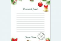 Christmas Letter From Santa Claus Template. – Download Free for Letter From Santa Claus Template