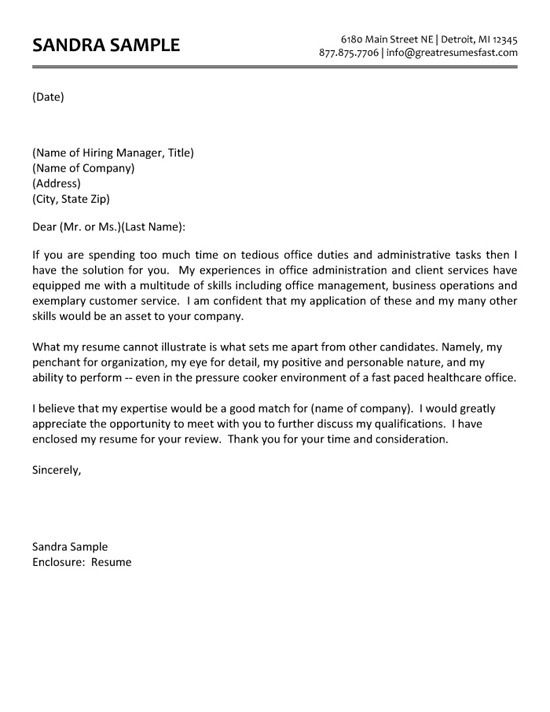 Cover Letter Template For Administrative Assistant (With regarding Cover Letter Template For Office Assistant