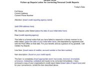 Credit And Debt Dispute Letters Appeals Letter Format Appeal intended for Dispute Letter To Creditor Template