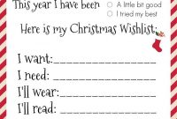 Dear Santa Printable Wishlist (With Images) | Santa Wish within Secret Santa Letter Template