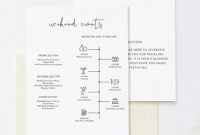 Design Minimal Weddings Timeline Template, Welcome Letter for Wedding Welcome Letter Template