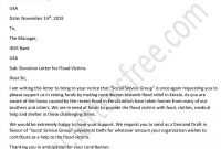 Donation Request Letter For Flood Victims / Relief within Letter Template For Donations Request