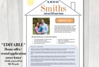 Editable Home Angebot Brief | Anpassbares Anschreiben Für Hauskaufangebot |  Mietantrag | Brief An Verkäufer Mit Bild for Home Offer Letter Template