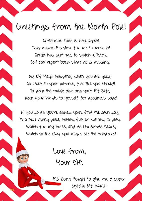 Elf On The Shelf Arrival Letter Template Letternew Co with regard to ...