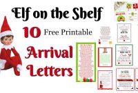 Elf On The Shelf Ideas For Arrival: 10 Free Printables within Elf On The Shelf Arrival Letter Template