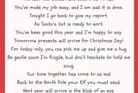 Elf On The Shelf Printable Goodby Letter (With Images) | Elf with Elf On The Shelf Goodbye Letter Template