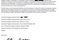 Emotional Support Animal Letter From A Licensed Esa Therapist regarding Emotional Support Animal Letter Template