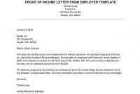 Employment Verification Letter | Letter Of Employment inside Proof Of Income Letter Template